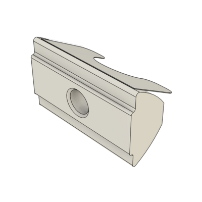 MODULAR SOLUTIONS ZINC PLATED FASTENER&lt;br&gt;M5 LONG RECTANGLE NUT W/POSITION FIX